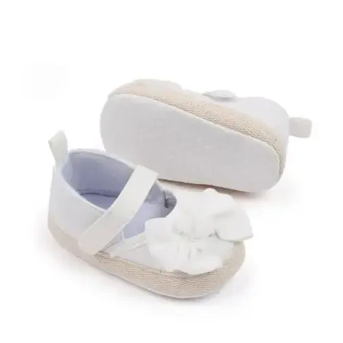 Baby Girls Mary Jane Flats Shoes with Non-Slip Soft Sole Toddler First Walkers Newborn Princess Dress Shoes - 5
