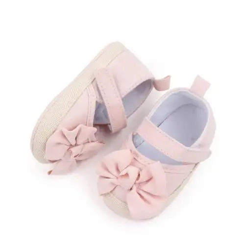 Baby Girls Mary Jane Flats Shoes with Non-Slip Soft Sole Toddler First Walkers Newborn Princess Dress Shoes - 4