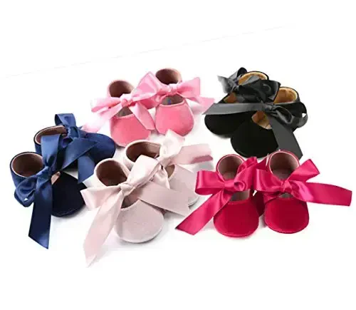 Baby Girls Mary Jane Flats Sirpanmaydigan rezina taglik kamoncha yosh bolalar malika ko'ylak poyafzallari - BABY (1)