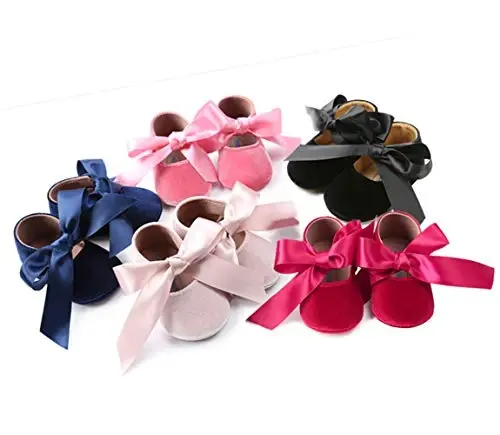 Baby Girls Mary Jane Flats Sirpanmaydigan rezina taglik kamoncha yosh bolalar malika ko'ylak poyafzallari - BABY (1)