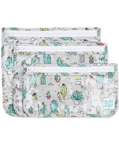 Baby Girls Printed Travel Suvga chidamli sumka, 3 dona - Kaktus 