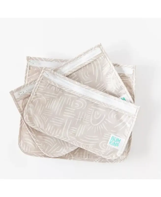 Baby Girls Printed Travel Water Resistant Bag, Pack of 3-Wander - 3