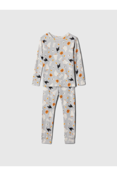 Baby Grey 100% Organic Cotton Halloween Patterned Pajama Set - 5