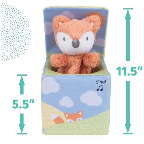 GUND Baby Fox in a Box, Animated Plush Activity Toy for Babies and Infants | Musical Sensory Toy Teaches Cause and Effect, Promotes Self-Soothing and Encourages Tactile Play with Soft Plush Fabrics - 2