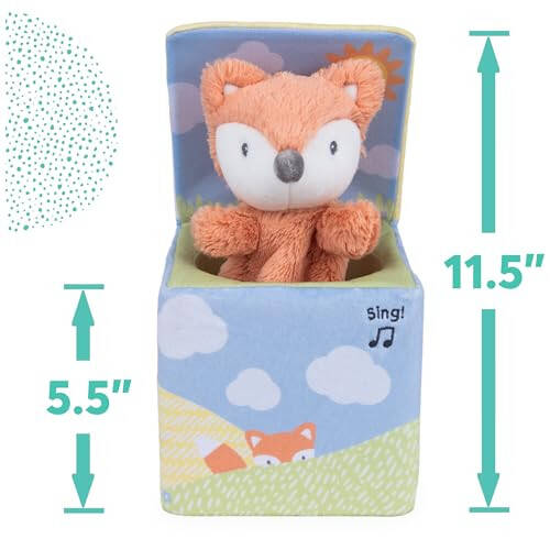 GUND Baby Fox in a Box, Animated Plush Activity Toy for Babies and Infants | Musical Sensory Toy Teaches Cause and Effect, Promotes Self-Soothing and Encourages Tactile Play with Soft Plush Fabrics - 2