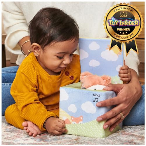 GUND Baby Fox in a Box, Animated Plush Activity Toy for Babies and Infants | Musical Sensory Toy Teaches Cause and Effect, Promotes Self-Soothing and Encourages Tactile Play with Soft Plush Fabrics - 4