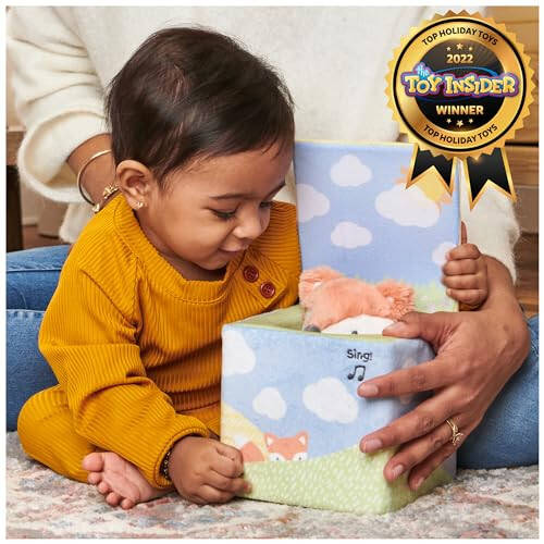 GUND Baby Fox in a Box, Animated Plush Activity Toy for Babies and Infants | Musical Sensory Toy Teaches Cause and Effect, Promotes Self-Soothing and Encourages Tactile Play with Soft Plush Fabrics - 4