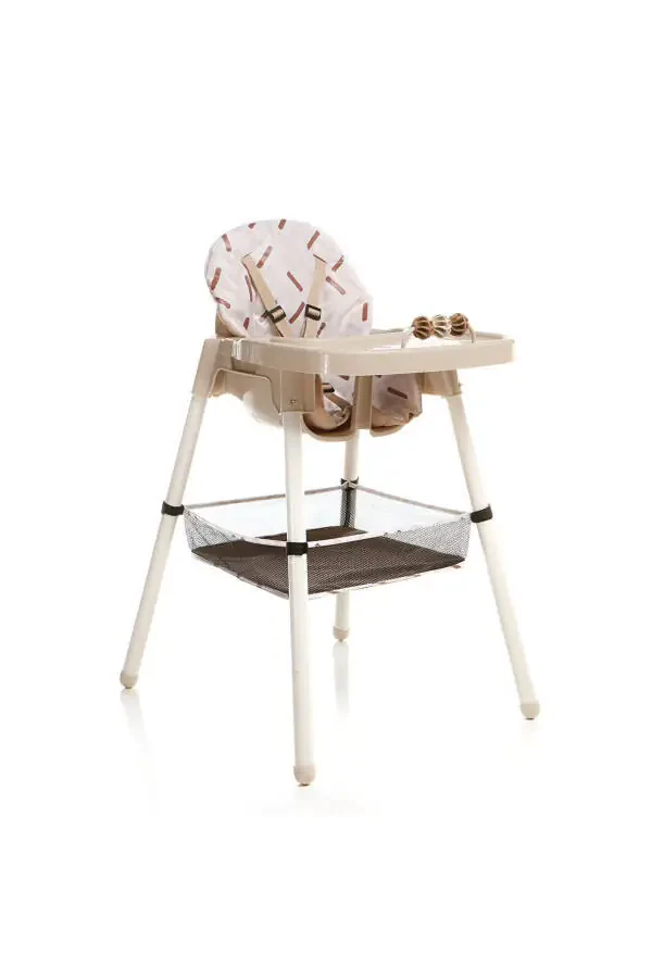 Baby High Chair Feeding Chair Portable Basket Toy Detachable Front Tray - 2