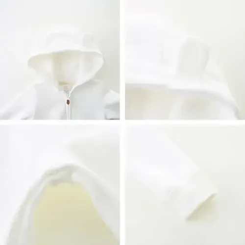 Baby Hoodie Sherpa Lined Zip up Light Fleece Jacket Solid Bear Coat Fall Winter 3-24 M - 3