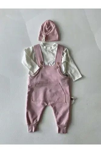 Baby Kangaroo Pocket Jumpsuit and Hat Set - RG KIDSSTORE (1)