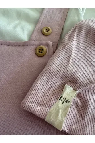 Baby Kangaroo Pocket Jumpsuit and Hat Set - 4