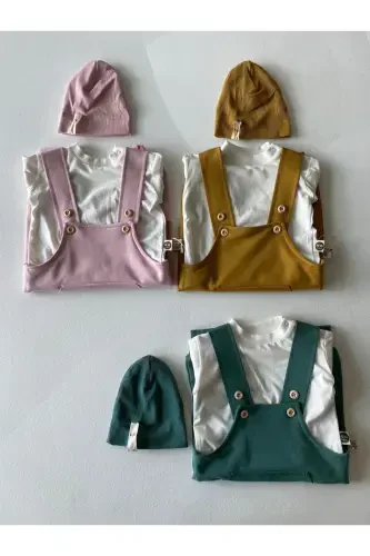 Baby Kangaroo Pocket Jumpsuit and Hat Set - 8