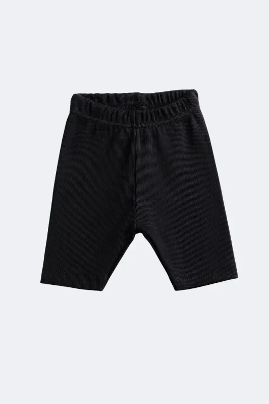 Baby Kids 2-Piece Set Cashmere Basic Biker Leggings Ribbed Short Summer Leggings 9 Months 3 Years - 3