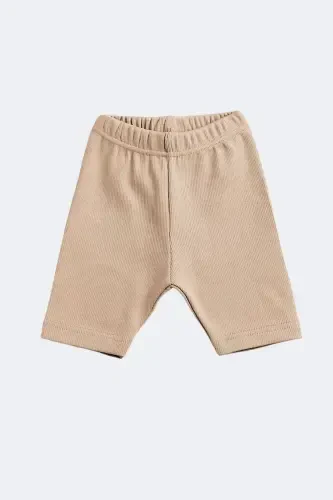 Baby Kids 2-Piece Set Cashmere Basic Biker Leggings Ribbed Short Summer Leggings 9 Months 3 Years - 4