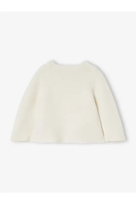 Baby & Kids Basic Knit Cardigan with Button Detail - Soft Ecru - 2