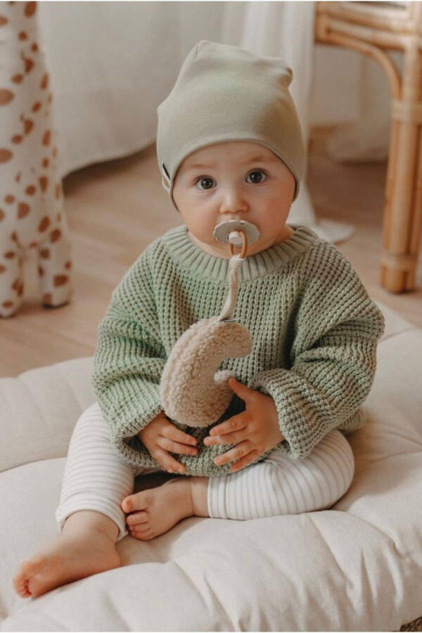 Baby Kids Bicycle Neck Oversize Knit Sweater 6 Months-5 Years - 1