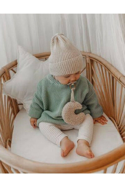 Baby Kids Bicycle Neck Oversize Knit Sweater 6 Months-5 Years - 2