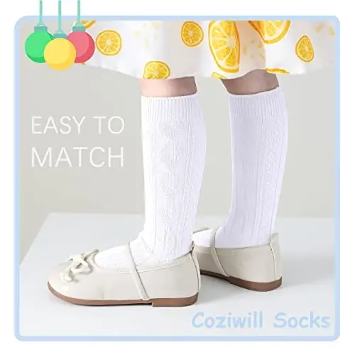 Baby Knee High Socks Girls Newborn Socks Boys Infant Tube Socks Cable Knit Knee High Stockings 0-3/3-6/6-12 Months 3/6 Pairs - MODAZONE