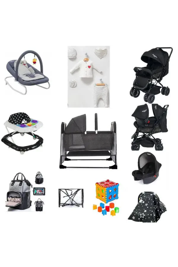 Baby Layette Set 10 Pieces Stroller Crib Main K - 1