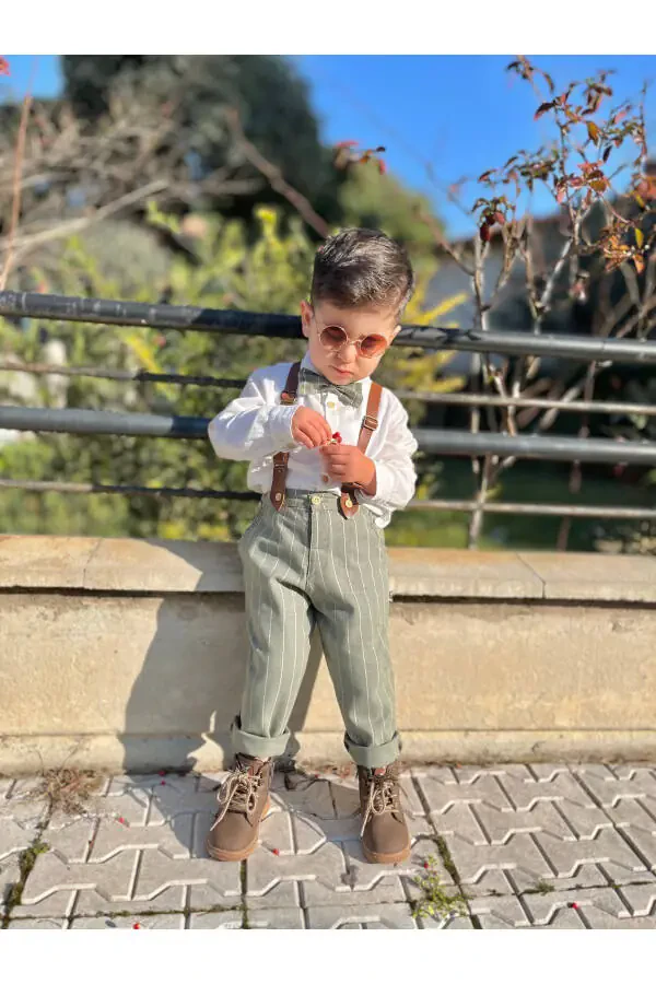 Baby Linen 4-Piece Romper Set - 1