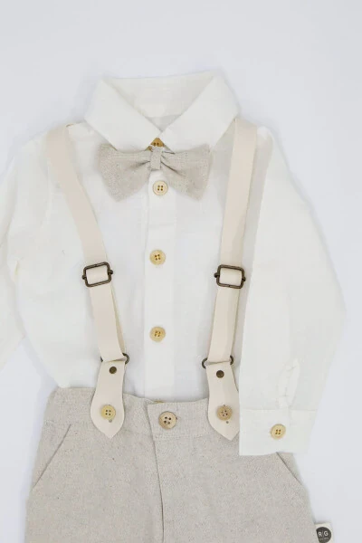 Baby Linen 4-Piece Romper Set - 3