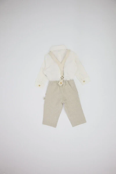 Baby Linen 4-Piece Romper Set - 4