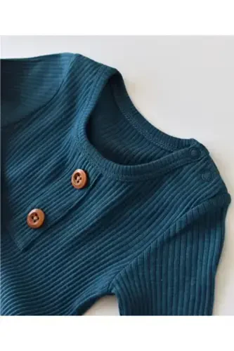 Baby Long Sleeve Jumpsuit, 50% Modal Fabric - 50% Organic Cotton, Baby and Newborn Series - CSYM11416 - 1