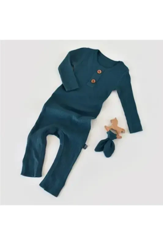 Baby Long Sleeve Jumpsuit, 50% Modal Fabric - 50% Organic Cotton, Baby and Newborn Series - CSYM11416 - 2