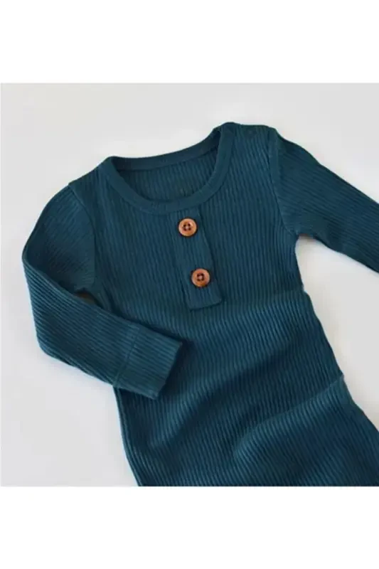 Baby Long Sleeve Jumpsuit, 50% Modal Fabric - 50% Organic Cotton, Baby and Newborn Series - CSYM11416 - 4