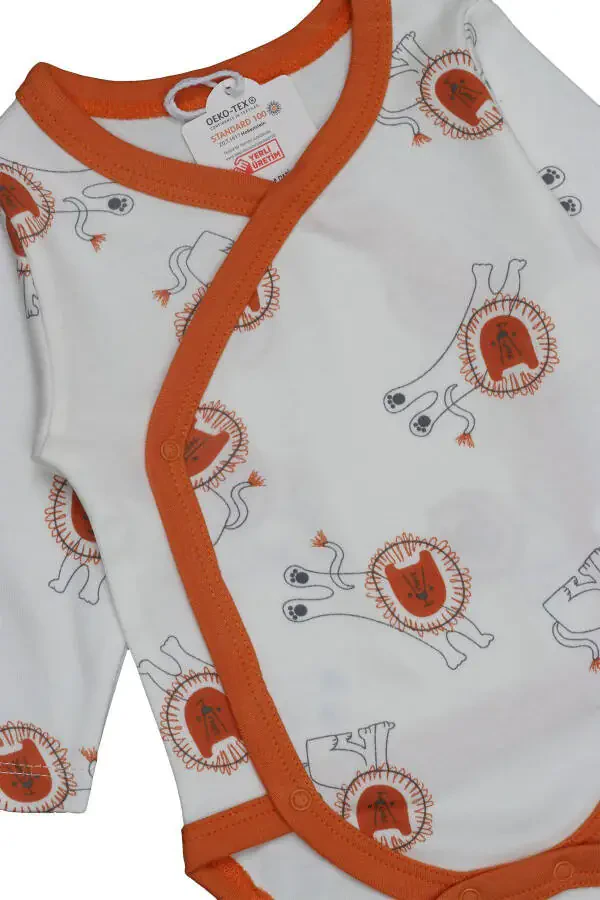 Baby Long Sleeve Snap-Button Romper and Pant Set with Booties, 2 Pack, 100% Organic Cotton - 2