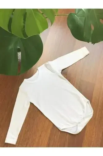 Baby Long Sleeve White Bodysuit 3 Pack - BÜYÜKBEDENIZ (1)