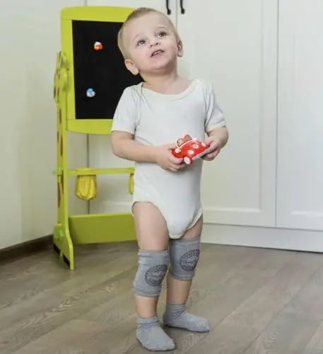 Baby Mid-Crew Socks with Grips (9 Pairs) for 0-7 Years Old Toddler Boy Girl Kids - BABY (1)