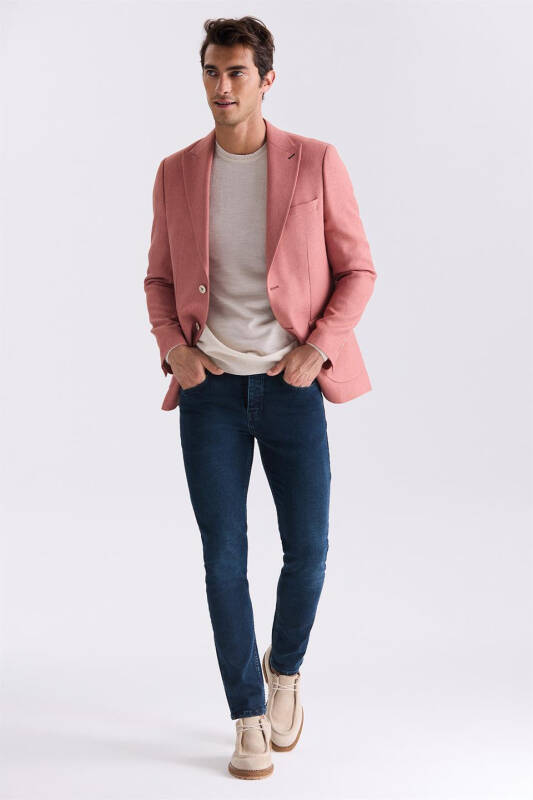 Baby Mouth Slim Fit Pointed Collar Summer Sport Jacket - 2