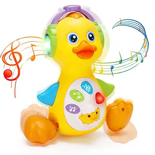 Baby Musical Duck Toy Dancing Crawling Tummy Time, Light Up Infant Toys 0-3-6 6-12 12-18 Months Birthday Gifts for 1 2 Year Old Boys Girls Baby Learning Development Toddler Toys Age 1-2 - 1