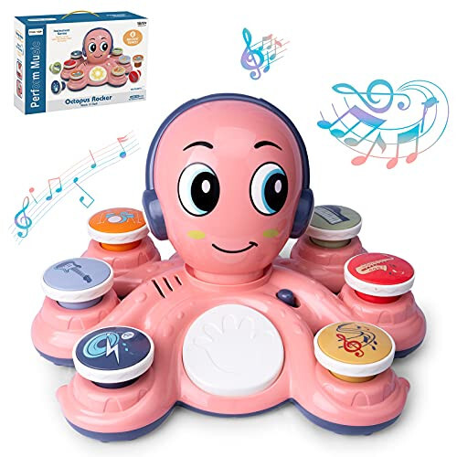 Baby Musical Toys Learning Toys for Toddlers, Octopus Music Toys, Preschooler Musical Educational Instruments Toy for Baby, Birthday Toys for Girls Boys - 1