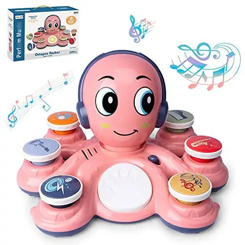 Baby Musical Toys Learning Toys for Toddlers, Octopus Music Toys, Preschooler Musical Educational Instruments Toy for Baby, Birthday Toys for Girls Boys - 1