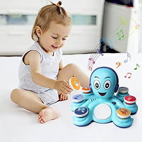 Baby Musical Toys Learning Toys for Toddlers, Octopus Music Toys, Preschooler Musical Educational Instruments Toy for Baby, Birthday Toys for Girls Boys - 5