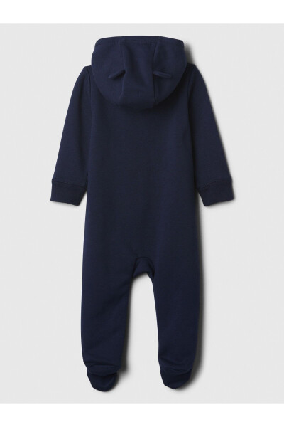 Baby Navy Gap Logo Ear Applique Zip Fleece Jumpsuit - 12