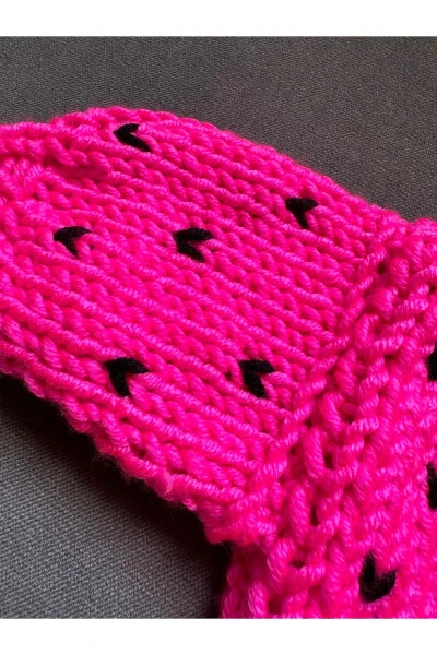 Baby Neon Pink Heart Cardigan Knitted Oversized Casual Kids Cardigan - 3