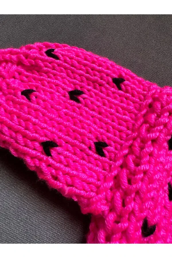 Baby Neon Pink Heart Cardigan Knitted Oversized Casual Kids Cardigan - 3