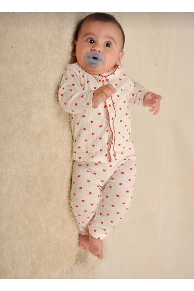 Baby Newborn Infant Girl Boy Cotton Embroidered Pajama Set Gift - 5