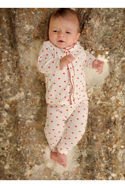 Baby Newborn Infant Girl Boy Cotton Embroidered Pajama Set Gift - BUUFUU