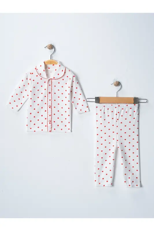 Baby Newborn Infant Girl Boy Cotton Embroidered Pajama Set Gift - 4