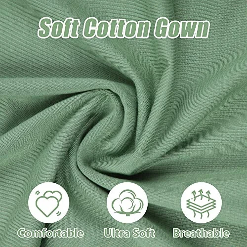 Baby Newborn Knotted Gown 0-6 Months, Super Soft Infant Long Sleeve Sleepwear for Girl and Boy, Baby Coming Home Hospital Outfit with Hat Set Light Blue - MODAZONE (1)