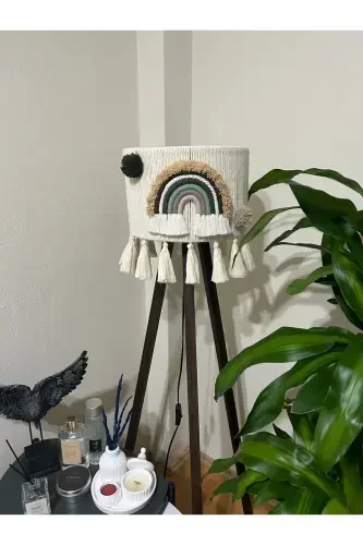 Baby Nursery Room Floor Lamp Shade (BASE NOT INCLUDED) - Customizable - Brown - 1