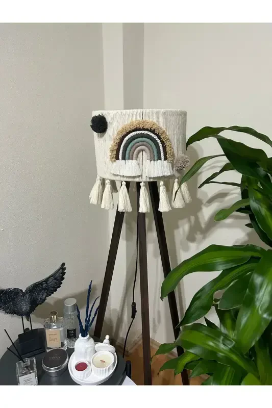 Baby Nursery Room Floor Lamp Shade (BASE NOT INCLUDED) - Customizable - Brown - 1