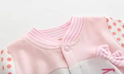 Baby One Piece Romper Soft Cotton Sleepwear Footed Jumpsuit for 0-12 Month Infant - 3