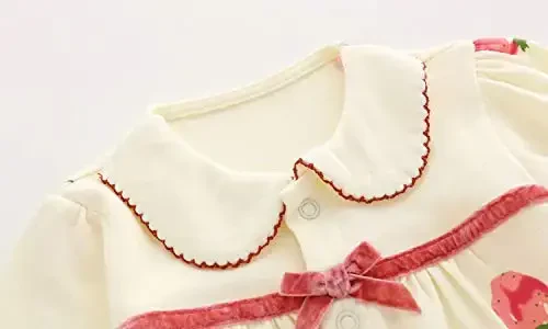 Baby One Piece Romper Soft Cotton Sleepwear Footed Jumpsuit for 0-12 Month Infant - 4