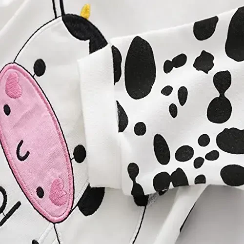 Baby One Piece Romper Yumshoq Paxta Uyqu Kiyimi 0-12 Oylik Chaqaloqlar uchun Oyoqli Kombinezon - 4