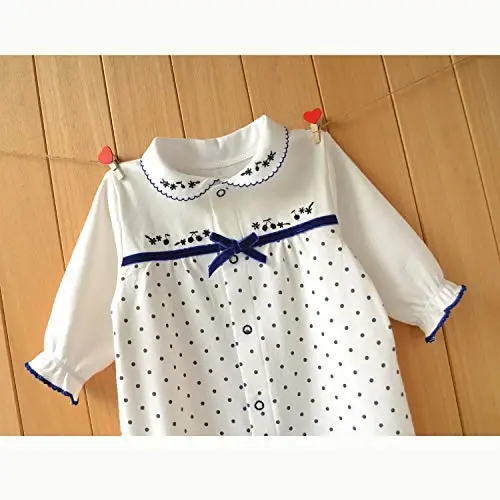 Baby One Piece Romper Yumshoq Paxta Uyqu Kiyimi Oyoqli Jumpsuit 0-12 Oylik Chaqaloq uchun - 5